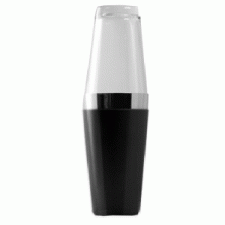 Шейкер со стаканом «Бостон» сталь нерж.,стекло; 500мл; D=93/60,H=295мм; черный,прозр.