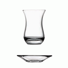 Стаканчик д/чая+розетка стекло; 160мл; H=95мм; прозр.